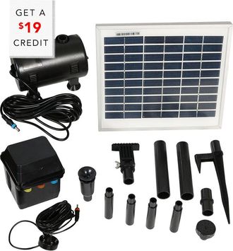 Sunnydaze Solar Pump and Panel Kit with Battery Pack and LED Light with $19 Credit