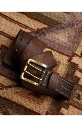 Fortela Tasha Leather Belt in Brown at Nordstrom, Size 80