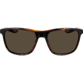 Nike Essential Endeavor 57mm Polarized Square Sunglasses in Brown at Nordstrom Rack