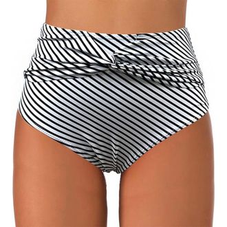 Generic High Waisted Bikini Bottoms - High Cut Swim Briefs, Full Coverage Sports Shorts Swim Bottoms - Plus Size Swimwear for Women