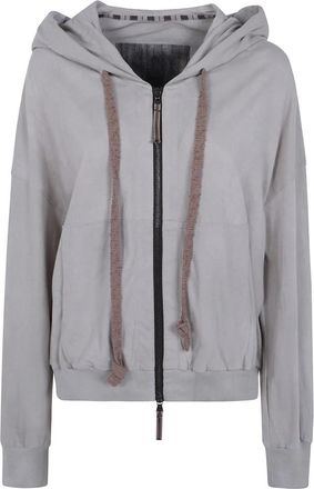 Ziggy Chen Cropped Full Zip Hoodie - Dames - Vesten met rits - Grijs - 2XS - Hoodies & sweatvesten
