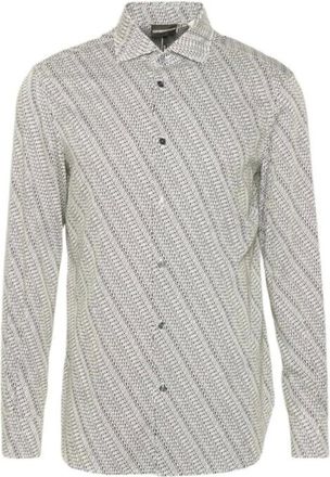 Emporio Armani Overhemden, Heren, Zwart, XL, Zwarte Casual Overhemden 6R1C861Nmvzf 085