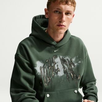 Nike Mens Solo Fleece Pullover Hoodie in Green | IZ3202-303