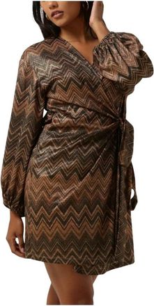 Access Fashion Mini Jurk - Dames - Wikkelkleedje - Veelkleurig - L - Polyester - Kleedjes