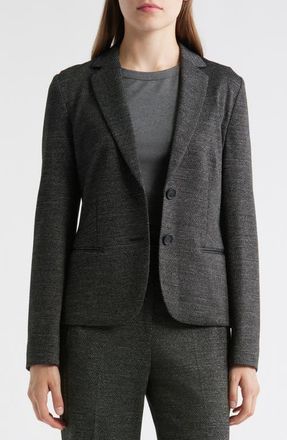 BOSS Jonalhra Tweed Blazer in Jersey Structure at Nordstrom, Size 12