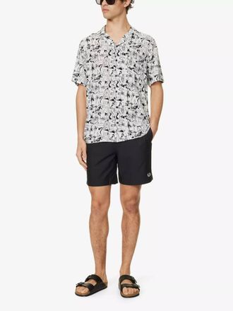 Arrels Barcelona Button Down Shirt In White Vacances