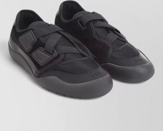 Prada leather mesh low-top sneakers