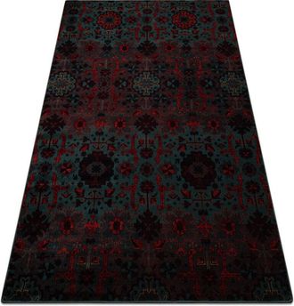 RugsX Alfombra De Lana Omega Karaja Flores Rojo Rub&iacute; Red 200x300 Cm