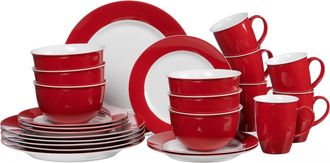 Ritzenhoff & Breker Kombiservice »Geschirr-Set, Service Doppio« in attraktiven Farbvarianten, 24 Teile, für 6 Personen