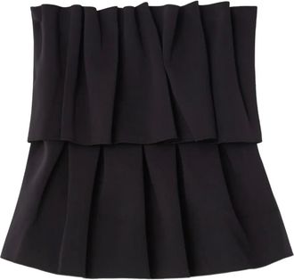 House of Dagmar Top con ruches - Nero