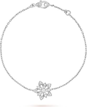 Van Cleef & Arpels White Gold Lotus Bracelet