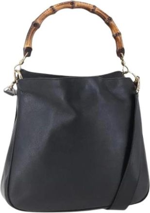 Gucci Pre-owned Handbags, female, Black, Size: ONE SIZE Pre-owned Vintage Leather Handbag