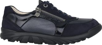 Ganter Wide Fit Sneaker - Blauw - Dames - Sneakers - Blauw - 43 EU - Leer - Schoenen