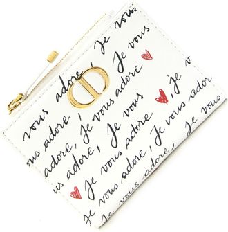 Dior White Leather Wallet (Bi-Fold) (Pre-Owned)
