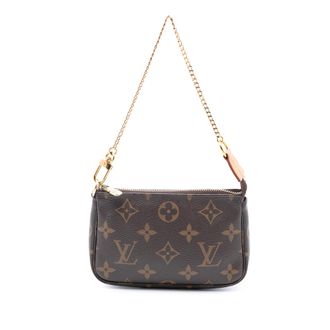 Louis Vuitton Pre-owned Womens Monogram Mini Pochette Accessoires - Brown Textile - One Size