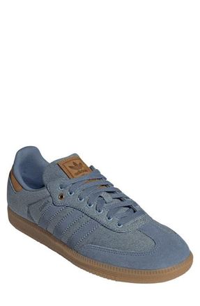 adidas Gender Inclusive Samba OG Sneaker in Denim Blue/Gum at Nordstrom, Size 10.5 Womens