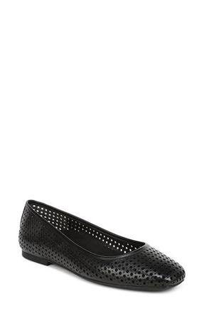 Vionic Orinda Perforated Ballet Flat in Black at Nordstrom, Size 6.5