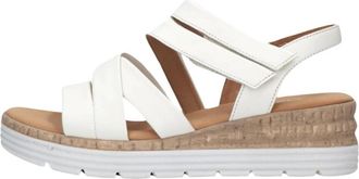 Gabor Witte Leren Sandalen Stijlvol Model - Dames - Sandalen - Wit - 42 1/2 EU - Schoenen