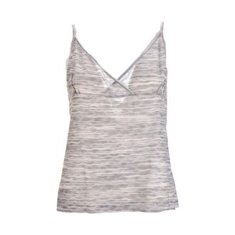 Missoni Sleeveless Tops, female, Gray, Size: XL Silver Zebra Sleeveless Top