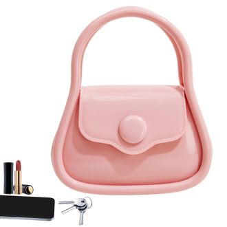 Generic Transparent Jelly Purse, Summer Fashion Satchel Bag, 10.8 Inches Top Handle Tote with Crystal Finish, Stylish Shoulder Bag, Purse with Lightweight Des