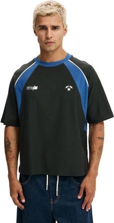 Cotton On Mens Cropped Fit Graphic T-Shirt in Washed Black 2S Panelled at Nordstrom, Size Xx-Large