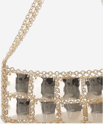 Silvia Gnecchi Womens Handbag Minichoco Gold Gold-Plated Brass Handbags Hand Bags