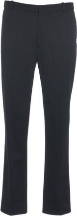 Circolo 1901 Slim Fit Black Chinos With Hidden Zip Closure And Minimalist Design