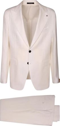 Tagliatore Premium linnen stof. Klassiek - Heren - Business pakken - Wit - XL - Linnen - Kostuums