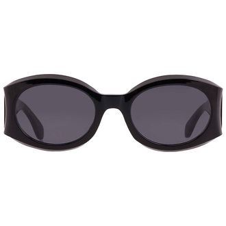 Ferragamo Salvatore Ferragamo Dark Grey Oval Ladies Sunglasses SF2008S 001 55