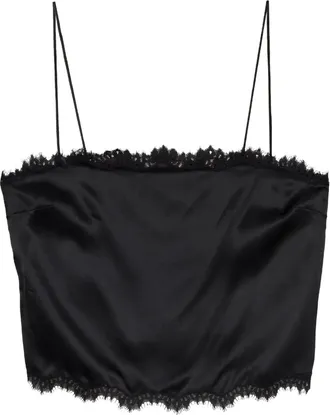 D&ocirc;en Loure lace top - women - Silk - L - Black