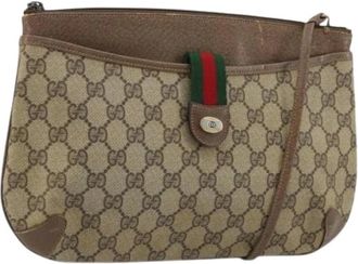 Gucci Pre-owned Cross Body Bags, female, Beige, Size: ONE SIZE Pre-owned Vintage Shoulder Bag