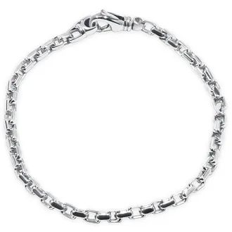 Pompeii3 Mens 14k Gold (12gram) or Platinum (22gram) 4mm Link Bracelet 8.5