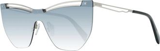Just Cavalli Zilveren Dames Zonnebril Turquoise Gradi&euml;nt - Dames - Zonnebrillen - Grijs - ONE Size - Accessoires