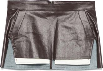 Rick Owens Brown Mini Skirt