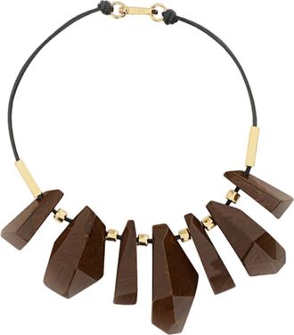 Plan C Gold Irregular Pendant Choker Necklace