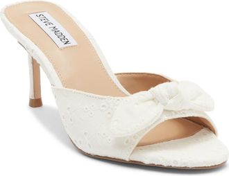 Steve Madden Rozee Knot Sandal in White Fabric at Nordstrom Rack, Size 7.5