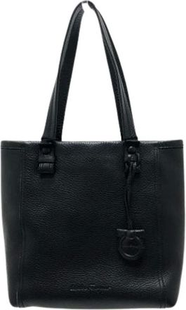 Ferragamo Pre-owned Tote Bags, female, Black, Size: ONE SIZE Pre-owned Leather Shoulder Bag