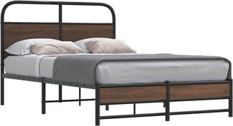 vidaXL Vidaxl - Giroletto senza Materasso Rovere Marrone 140x200 cm Truciolato