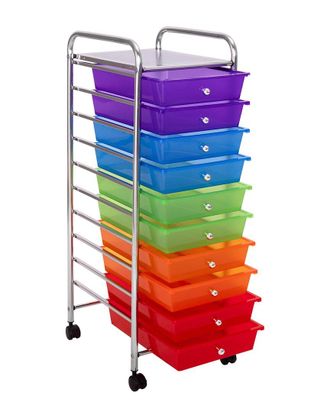 Seville Classics 10-Drawer Organizer Cart