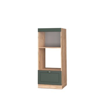 Vicco Armario Para Microondas Fame-line, Verde Dorado Casa De Campo, 60 Cm Abierto Vicco