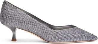 Stuart Weitzman V-Cut Pointed-Toe Pump - Dames - Pumps - Grijs - 36 EU - Schoenen