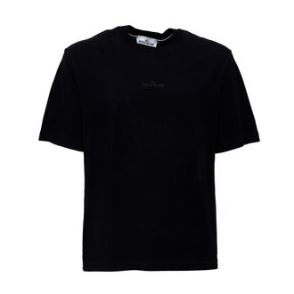 Stone Island Desert Flock Logo Organic Cotton T-Shirt