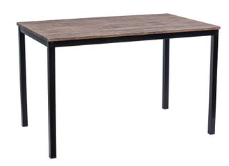 Nordlys Rectangular Industrial Modern Dining Table in Grey