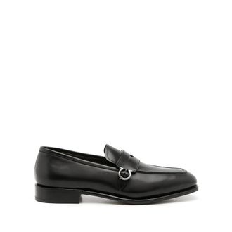 Ferragamo Mens Black Loafers, US Size 7.5