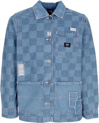 Vans Check Denim Printed Jacket - Dames - Spijkerjassen - Blauw - M - Denim - Jassen