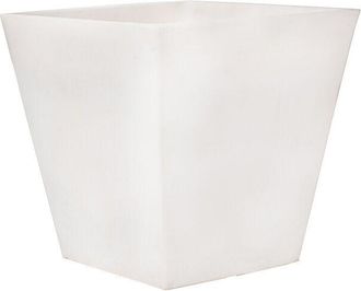 OEM Clavel 40 Macetero Cuadrado De Interior Y Exterior Para Plantas Y Flores Muy Resistente Al Paso Del Tiempo. Hecho De Polietileno En Espa&ntilde;a - Blanco