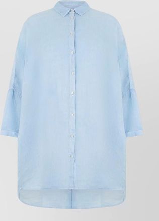 120% Lino linen loose-fit 3/4-sleeve shirt