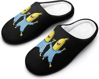 Generic Funny Bananas in Pajamas Mens Slippers Comfortable And Non-slip Cotton Slipper Shoe for House