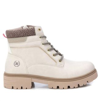 Xti Womens Combat Booties In Ice