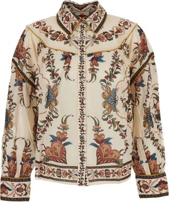 Farm Rio classic-collar floral-patterned shirt - Neutrals